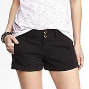 Express • Black Weathered Seamed Shorts
